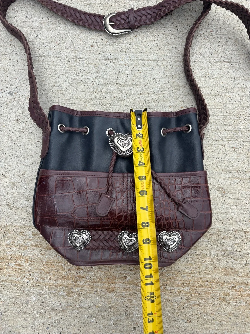 Vintage Brighton Western Crossbody Tote Bag